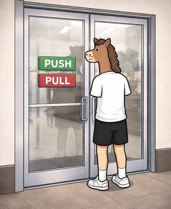 Centaur at push pull door